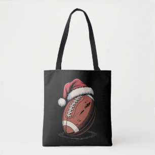 Bolso De Tela Navidades de fútbol americano Santa Hat Sports