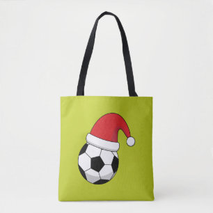 Bolso De Tela Navidades De Fútbol Con Gorra De Santa Claus
