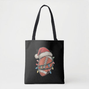 Bolso De Tela Navidades de fútbol de Santa Hat