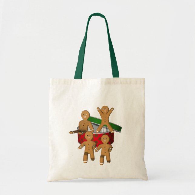 Bolso De Tela Navidades de galletas de pan de jengibre (Frente)