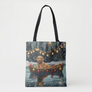Bolso De Tela Navidades de Golden Retriever