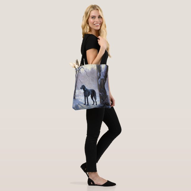 Bolso De Tela Navidades de Great Dane Let It Snow (Puesto)