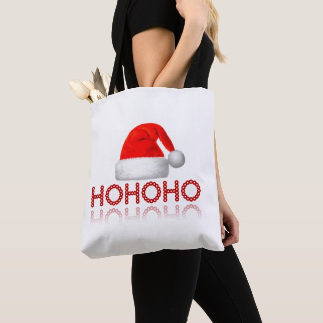 Bolso De Tela Navidades de HoHo Santa Hat (Detalle)