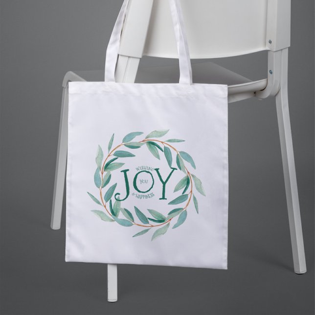 Bolso De Tela Navidades de hojas verdes escriben plantilla de al (Subido por el creador)