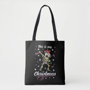 Bolso De Tela Navidades de invierno Pajama Skeleton
