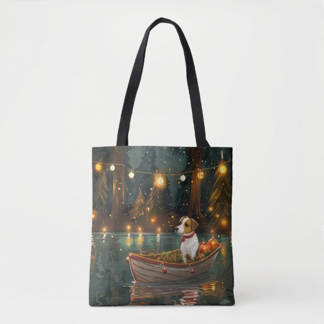 Bolso De Tela Navidades de Jack Russell (Anverso)