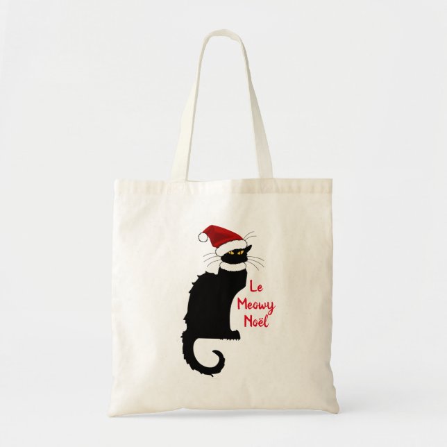 Bolso De Tela Navidades de Joyeux Noël Le Chat Noir (Frente)