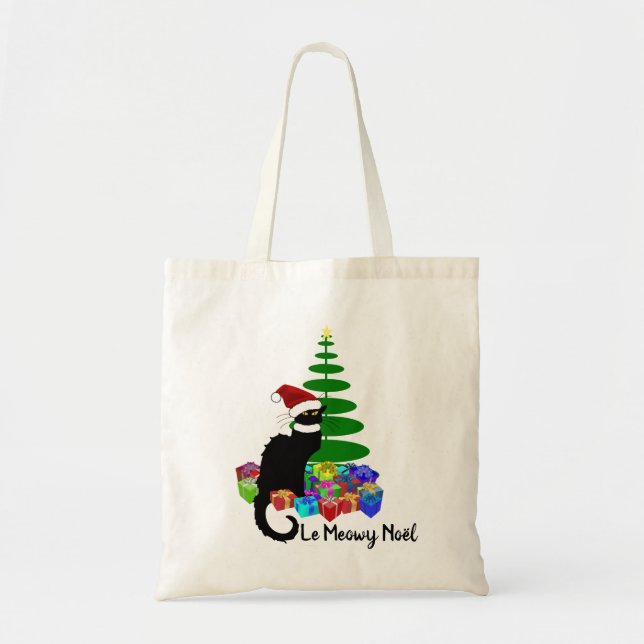 Bolso De Tela Navidades de Joyeux Noël Le Chat Noir (Frente)