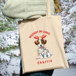 Bolso De Tela Navidades de juego acuarela Cute Jack Russell Dog