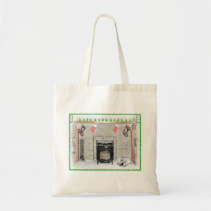 Bolso De Tela Navidades de Keeshond picotean perro con pintura d
