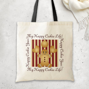 Bolso De Tela Navidades de la banda roja Cookie Cute Gingerbread