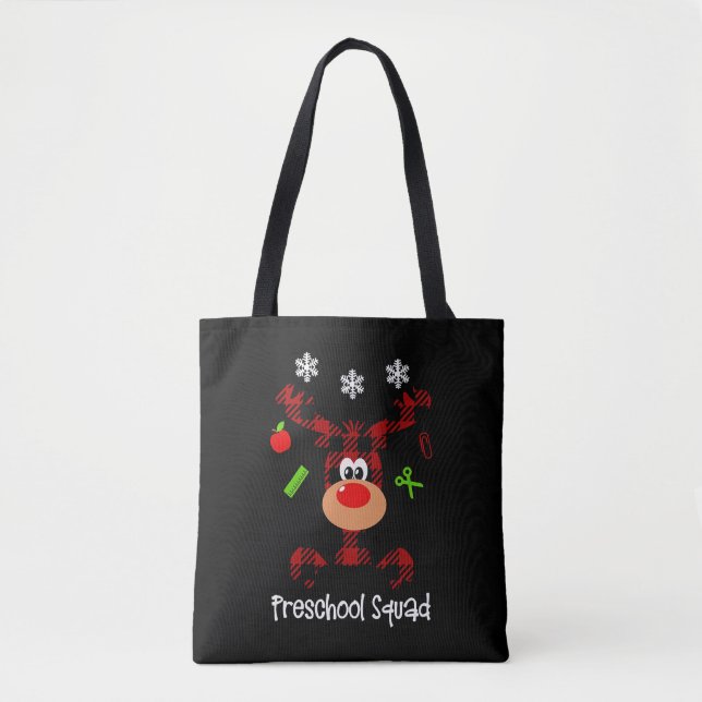 Bolso De Tela Navidades de la Escuadrón de Renos Infantiles (Anverso)