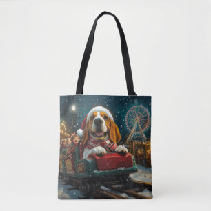 Bolso De Tela Navidades de la montaña rusa de los rollos de perr