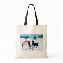 Navidades de Labrador con Snowman