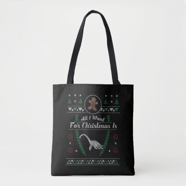 Bolso De Tela Navidades de Loch Ness Monster (Anverso)