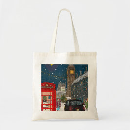 Bolso De Tela Navidades de Londres inspirados en el Cityscape Re