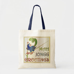 Bolso De Tela Navidades de Mah Jongg Tote de One Bam