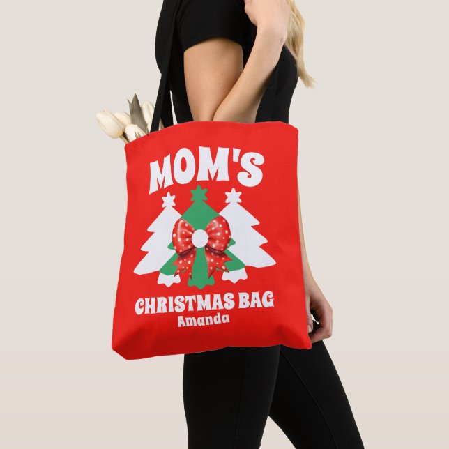 Bolso De Tela Navidades de mamá personalizadas (Detalle)