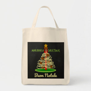 Bolso De Tela Navidades de Marinara Buon Natale Spaghetti Tree