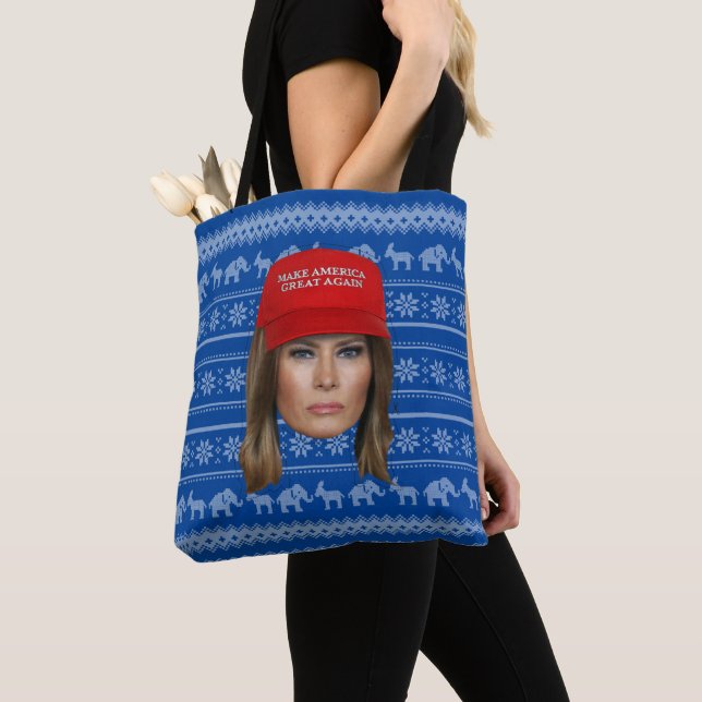Bolso De Tela Navidades de Melania Trump MAGA (Detalle)