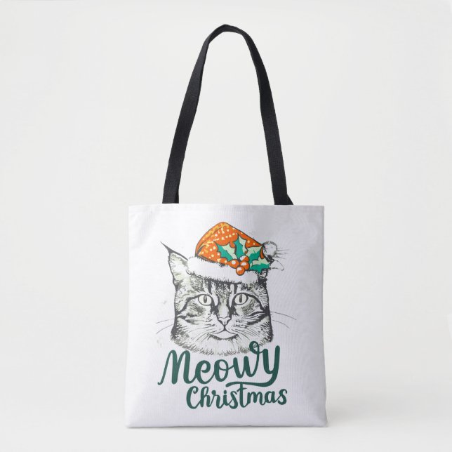 Bolso De Tela Navidades de Meowy Kitty (Anverso)