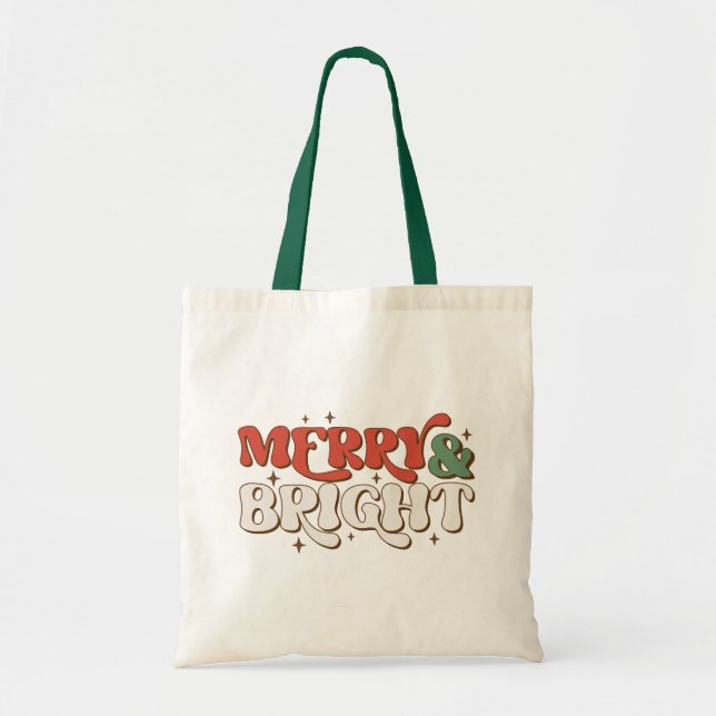 Bolso De Tela Navidades de Merry & Bright Retro (Frente)