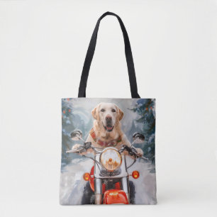 Bolso De Tela Navidades de motociclismo de perros de Labrador