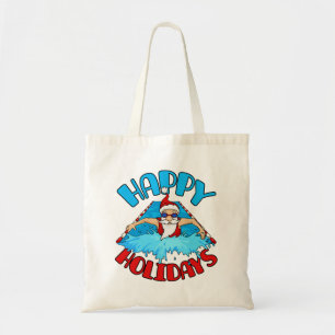 Bolso De Tela Navidades de natación de vacaciones de Santa Claus