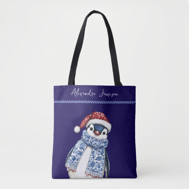 Bolso De Tela Navidades de nombres personalizados Chinoiserie Pe (Anverso)