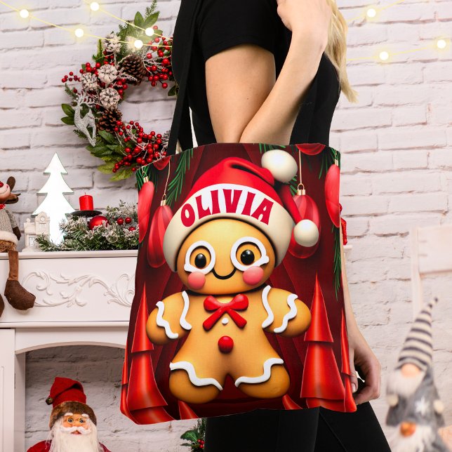 Bolso De Tela Navidades de pan de jengibre personalizadas mujere (Subido por el creador)