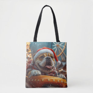 Bolso De Tela Navidades de Pascua de Perro Bullmastiff
