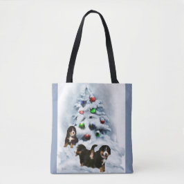 Bolso De Tela Navidades de Perro de Montaña de Bernese