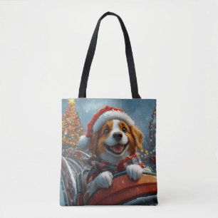 Bolso De Tela Navidades de perros de Bretaña Spaniel