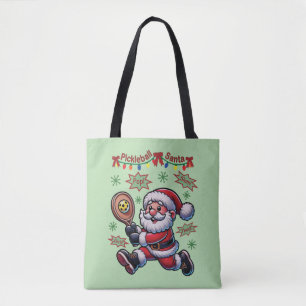 Bolso De Tela Navidades de Pickleball Santa Claus