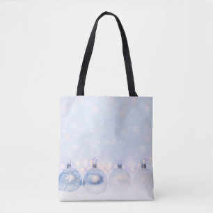 Bolso De Tela Navidades de plata festividad golpean la nieve