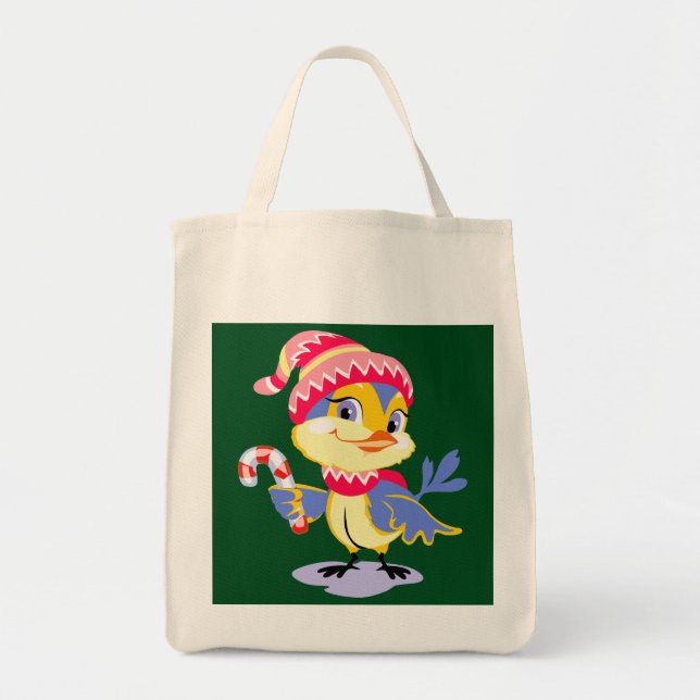 Bolso De Tela Navidades de polluelos (Frente)
