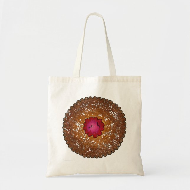 Bolso De Tela Navidades de Raspberry Linzer Torte Tote de cookie (Frente)