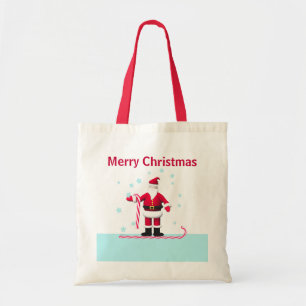 Bolso De Tela Navidades de Santa, Candy Cane y Stars