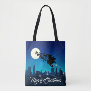 Bolso De Tela Navidades de Santa Claus Sleigh