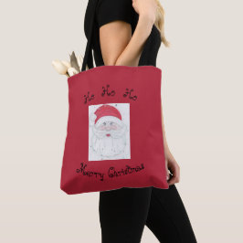 Bolso De Tela Navidades de Santa Cláusula "Ho Ho Ho Ho Ho"