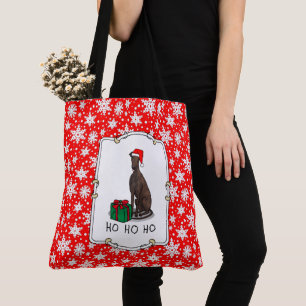 Bolso De Tela Navidades de Santa Hat Greyhound Dog (romano le) G