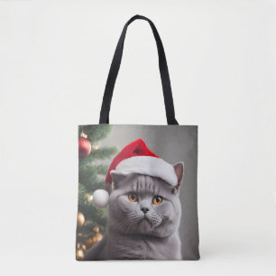 Bolso De Tela Navidades de Shorthair del Reino Unido