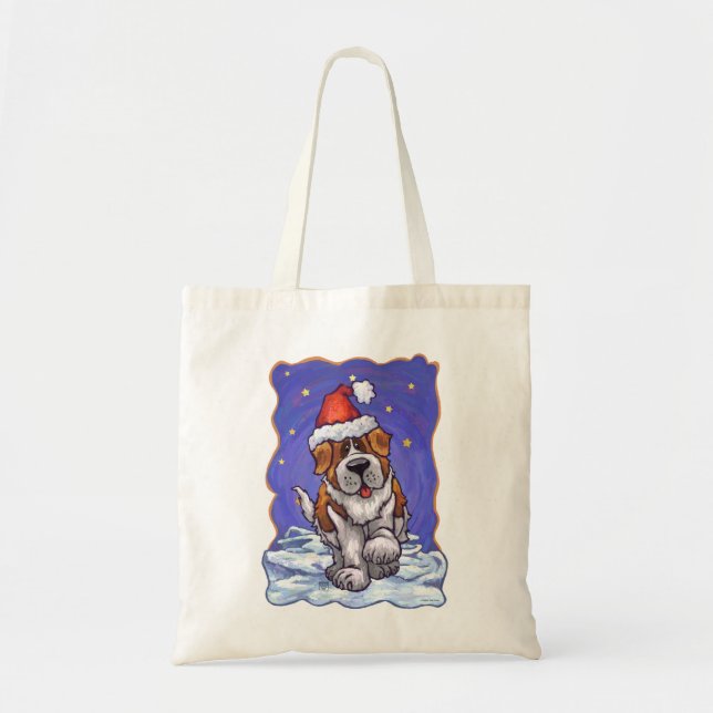 Bolso De Tela Navidades de St. Bernard (Frente)
