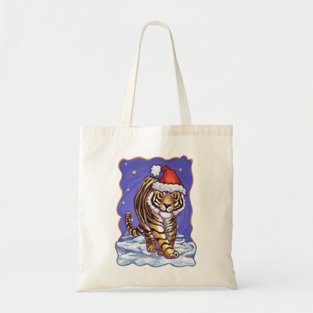Bolso De Tela Navidades de tigres (Frente)
