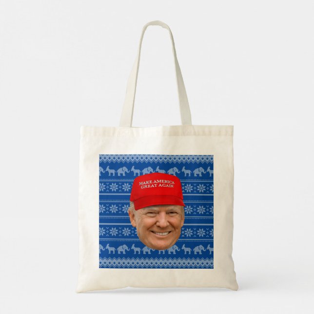 Bolso De Tela NAVIDADES de TRUMP MAGA (Reverso)