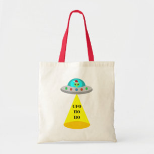 Bolso De Tela Navidades de UFO Ho Ho Alien volador