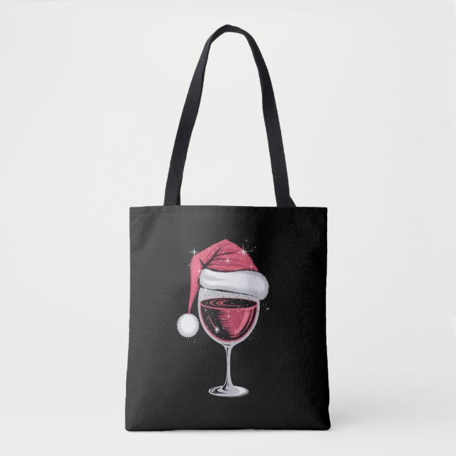 Bolso De Tela Navidades de Vidrio Rojo Navidades divertidos navi (Anverso)