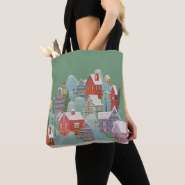Bolso De Tela Navidades de Winter Town