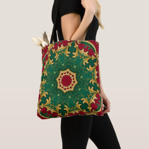 Bolso De Tela Navidades decorativos de color rojo verde festín b
