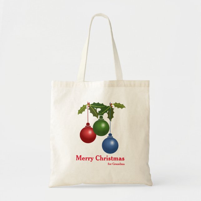 Bolso De Tela Navidades decorativos personalizados (Frente)